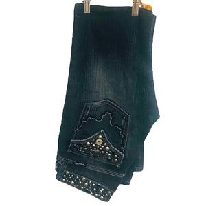 Miss Me jp4288b Blue Embellished Sz 27